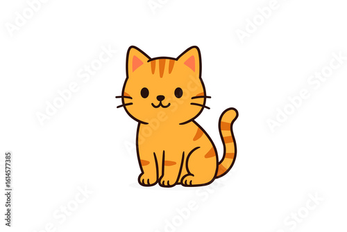 orange cat vector