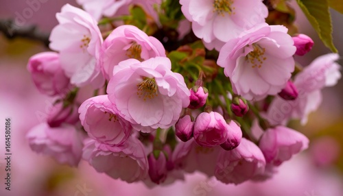 Close-up of delicate pink cherry blossoms (1)