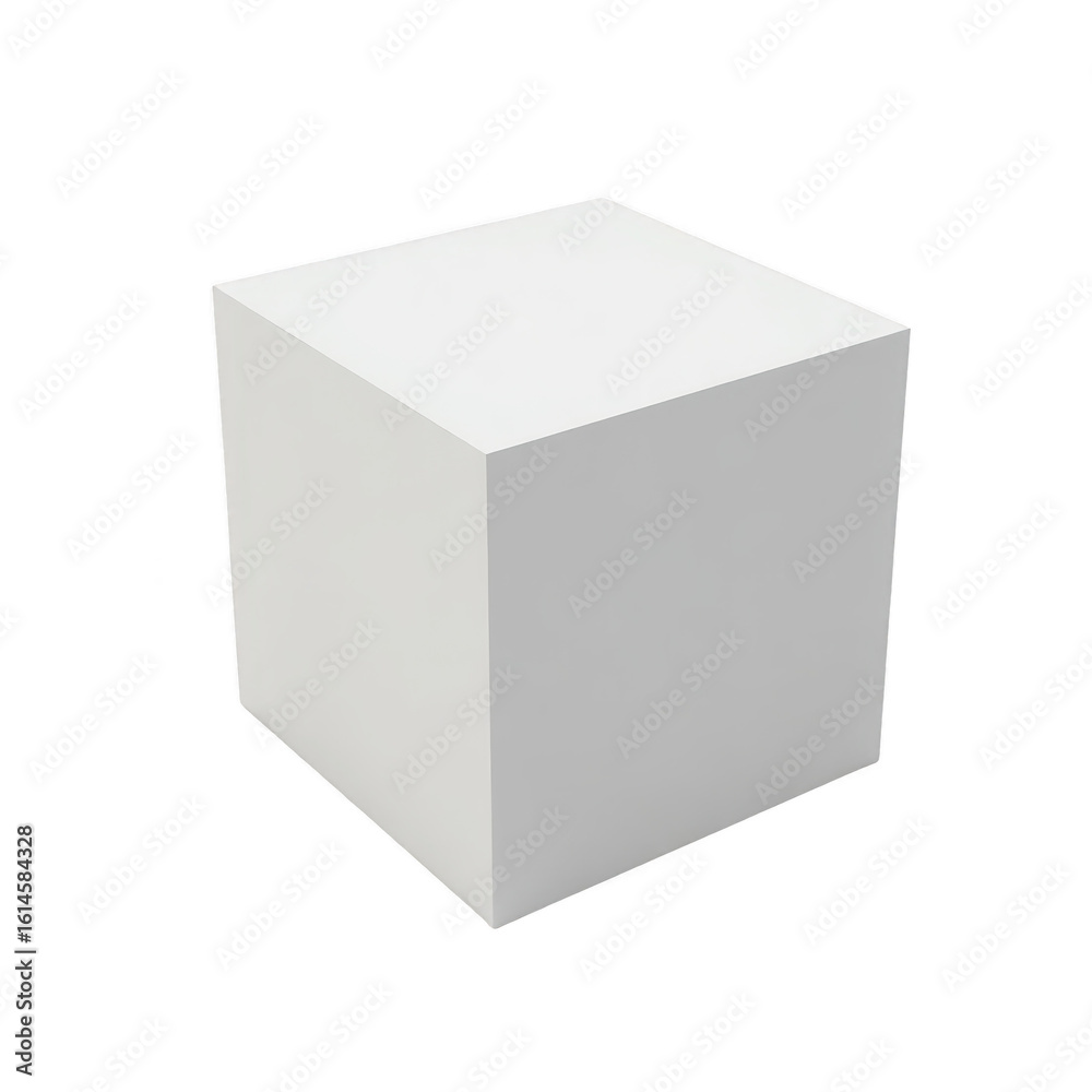 Blank white cube on a black background. Blank white cube on a black background.