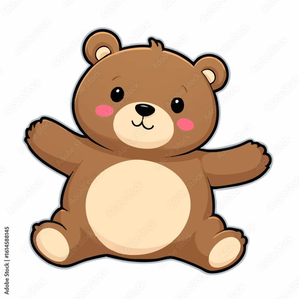 Fototapeta premium Chibi Style bear 27.eps Art