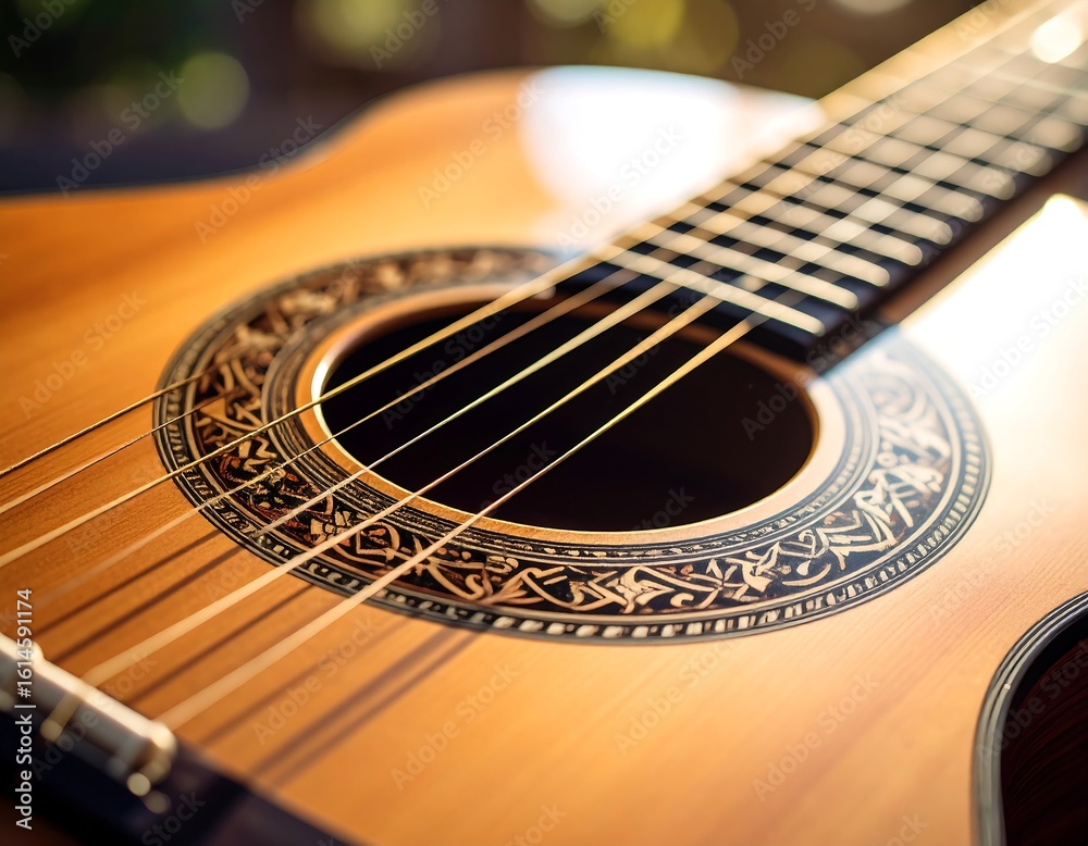 Fototapeta premium Close-up of a classical guitar