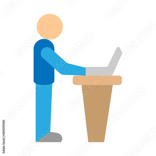 Weekly Standup Vector Flat Icon Design