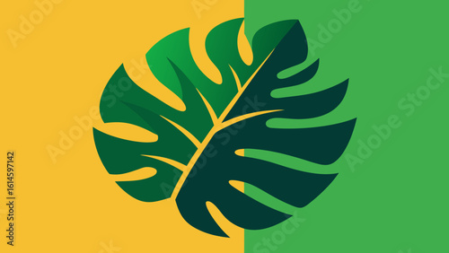 Tropical Design with Layered Leaf Shadows