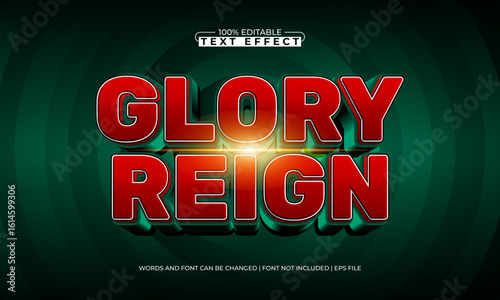 glory reign editable text effect with a king and knight text style