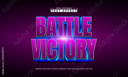 battle victory editable text effect with a king and knight text style