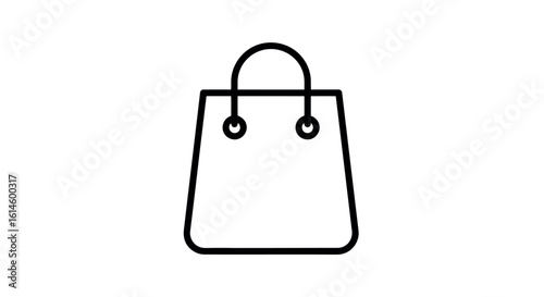 Icon vector art of outline of a shopping bag