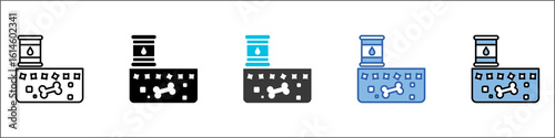 Fossil Fuel Icon Pack Multistyle Illustration