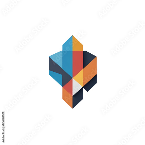 Free Download Abstract colorful 3D cube blocks vector logo design concept with geometric shapes and playful colors for business success - GFXLoad