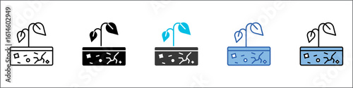 Degradation Icon Pack Multistyle Illustration