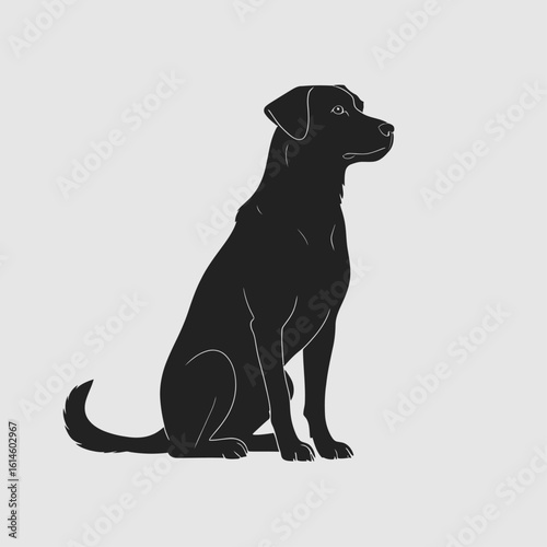 black dog silhouette