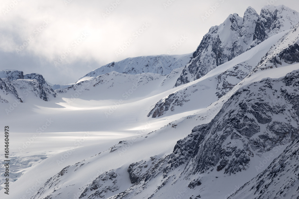 Obraz premium Amazing mountainous ice and snow landscapes, Svalbard, Norway