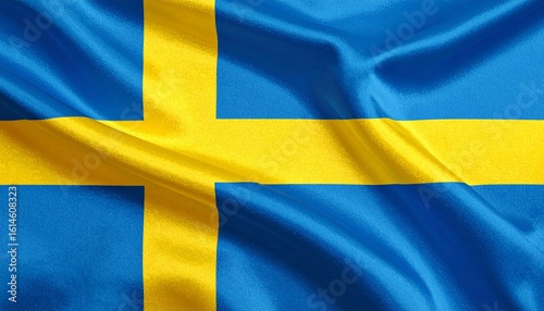 Swedish national flag with blue field and golden-yellow Scandinavian cross—symbolizing Nordic heritage, Christianity, and national unity through simple, powerful design.