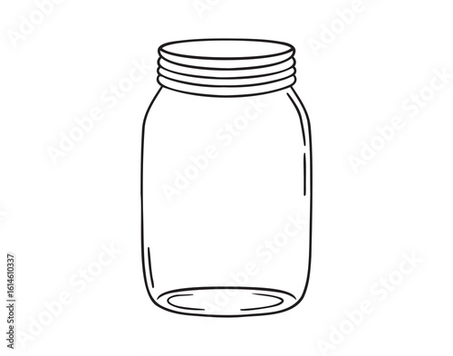 jar icon doodle hand drawn. Outline jar line drawing clipart symbol