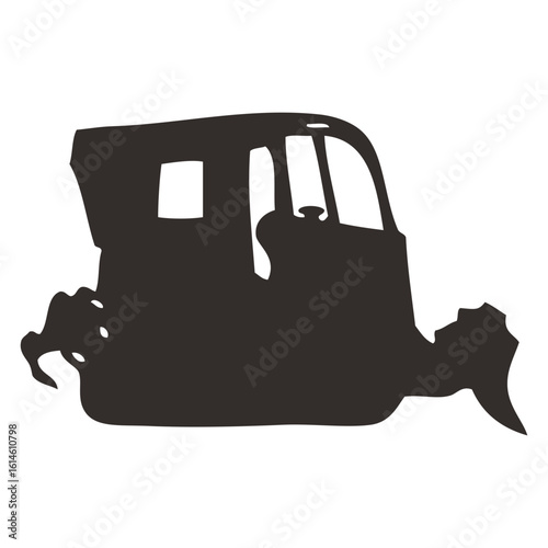 bulldozer vector icon black