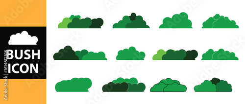 set of bush icon, vector illustration.