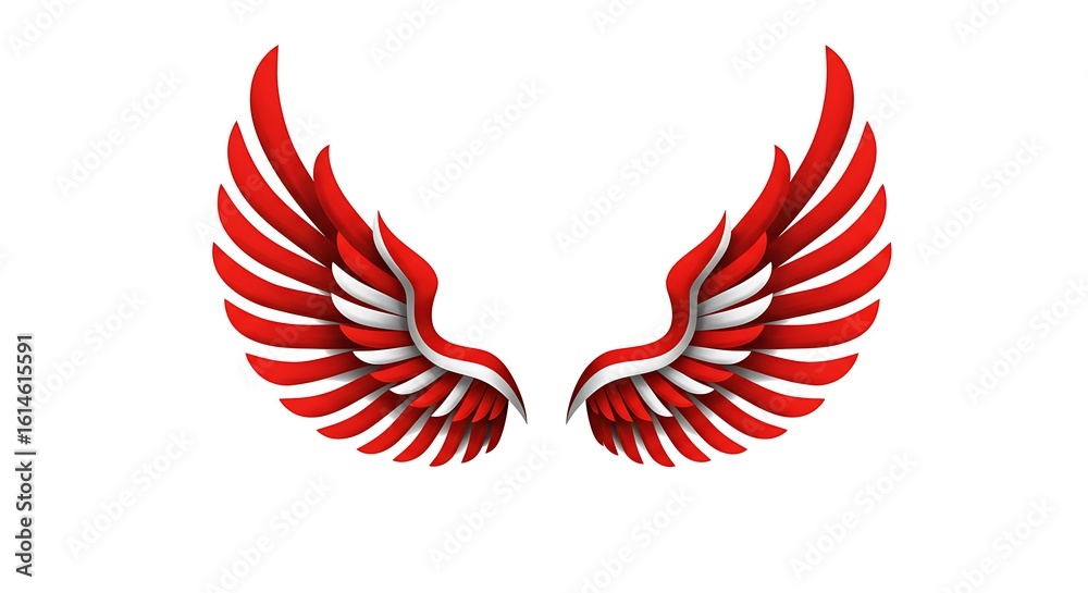 Obraz premium A symbolic design where the ribbon resembles Garuda wings, representing Indonesian national pride and elegance