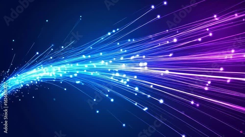 Abstract glowing light streaks animation