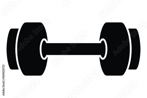 Black dumbbell weight lifting equipment exercise fitness