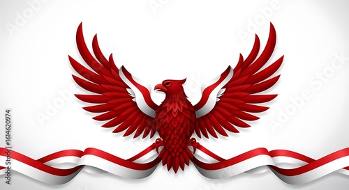 A symbolic design where the ribbon resembles Garuda wings, representing Indonesian national pride and elegance