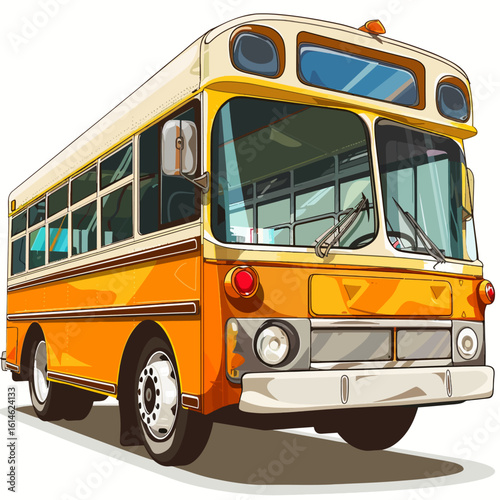 school bus isolated on white background 