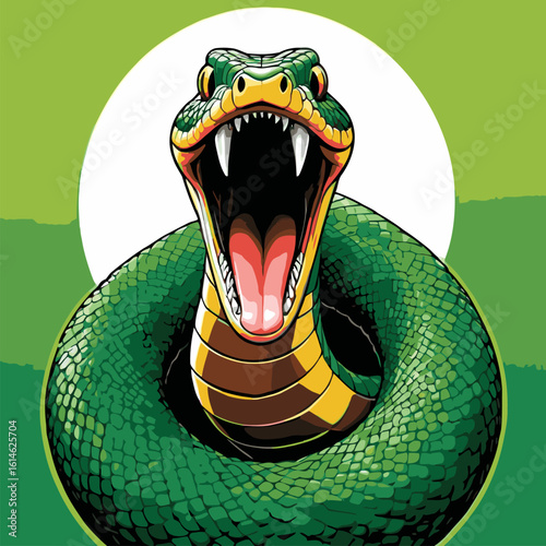 high detail snake vector illustration