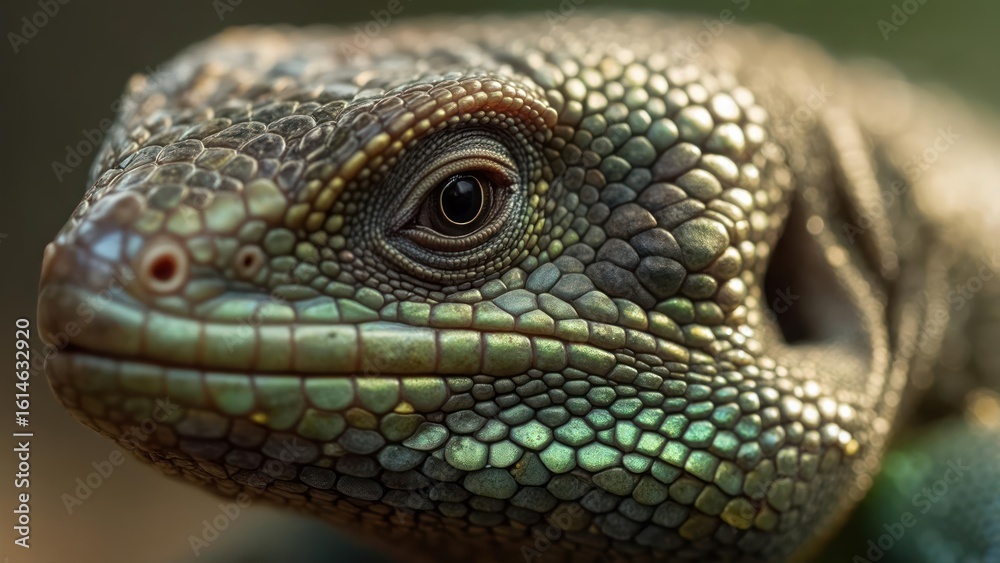 Obraz premium Close-up lizard head