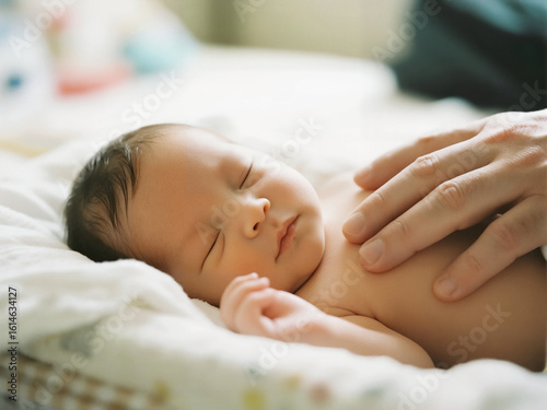 Wallpaper Mural Parent's Hand Gently Comforting Newborn Baby Torontodigital.ca