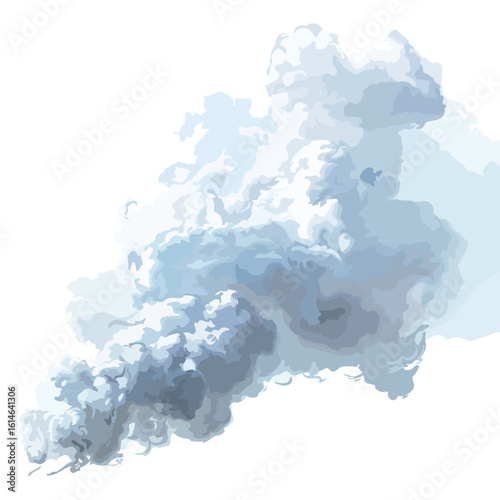 smoke isolated in White Background, smoke vector, Flat lay vector illustration