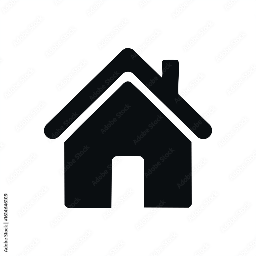 Fototapeta premium Minimalist and simple home icon design.