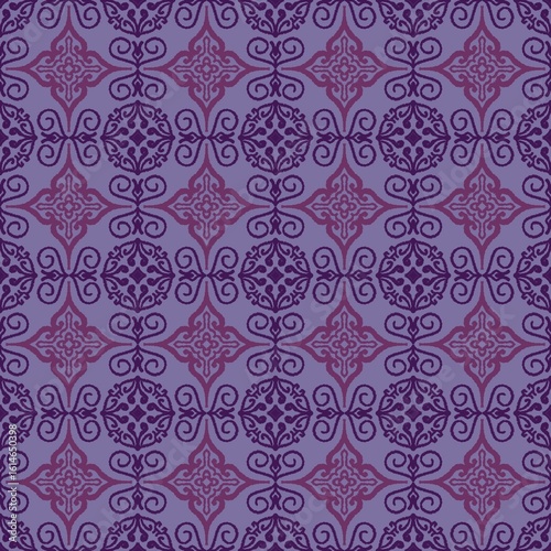 Elegant Purple Pattern with Intricate Design Elements