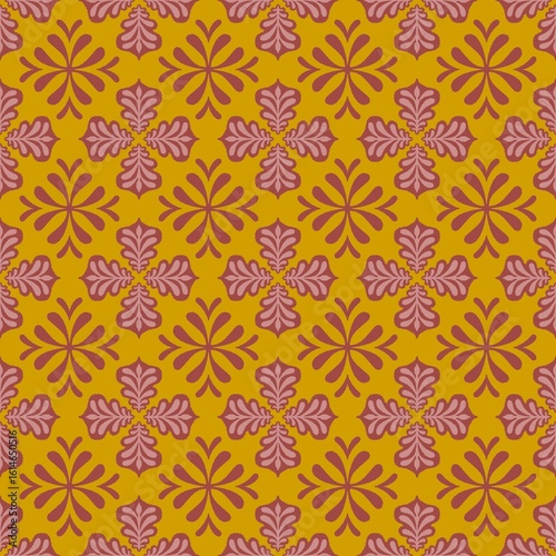 Vibrant Floral Pattern on Warm Background