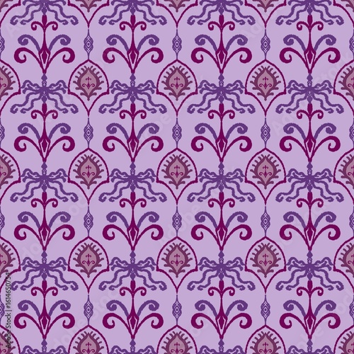 Elegant Floral Pattern with Purple and Maroon Colors