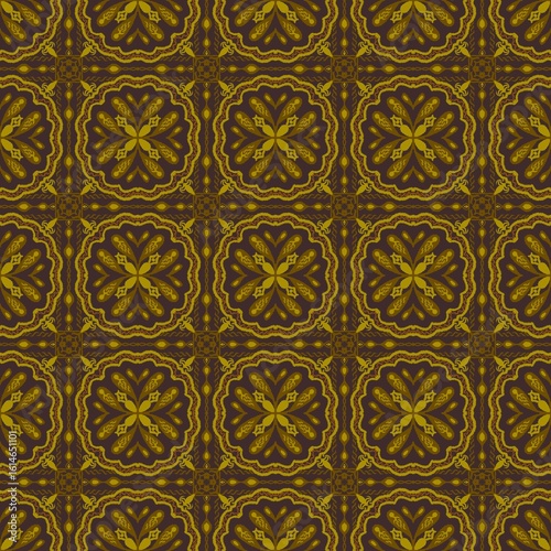 Elegant Floral Pattern in Rich Earth Tones