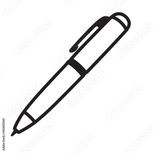 Simple vector illustration of a ballpoint pen for writing and creative purposes