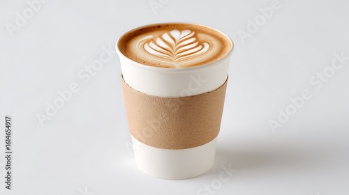 A cup of cappuccino with chocolate and foam
