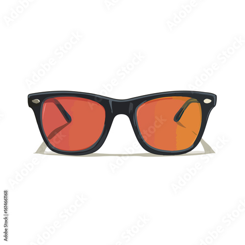 sunglasse isolated in White Background, sunglasse vector, Flat lay vector illustration 