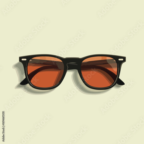 sunglasse isolated in White Background, sunglasse vector, Flat lay vector illustration 