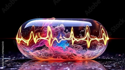 emergent from an aery void, angstrom shower of lively tints eddy inside angstrom fluent mirror capsulise contemplate apparition pulses, crystalize intricate model that dancing rhythmically