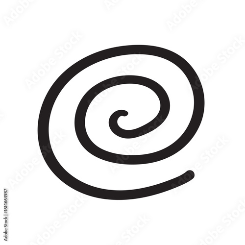 Spiral icon. Simple vector design. Illustration on white background.