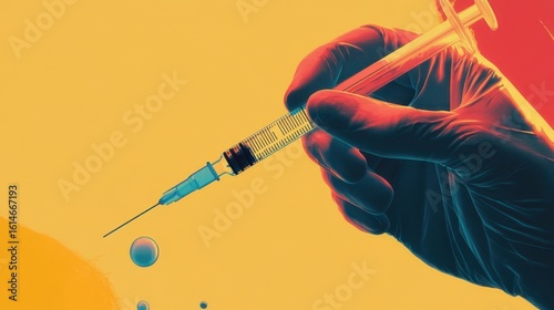 Cute cartoon syringe character smiling with big eyes and a cheerful face on a white background