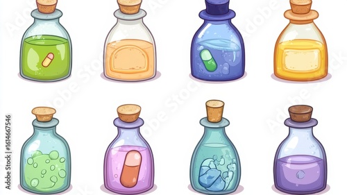 Cute cartoon syringe character smiling with big eyes and a cheerful face on a white background