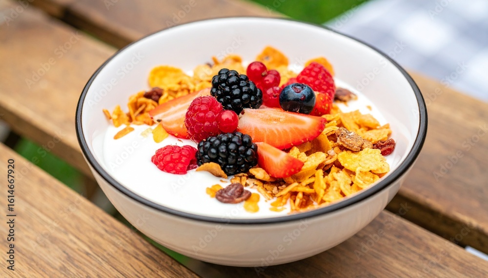 muesli with fresh berries muesli with fresh berries