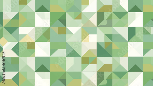 Abstract geometric pattern in shades of green for backgrounds and creative designs