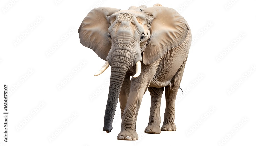 Obraz premium Elephant portrait against white