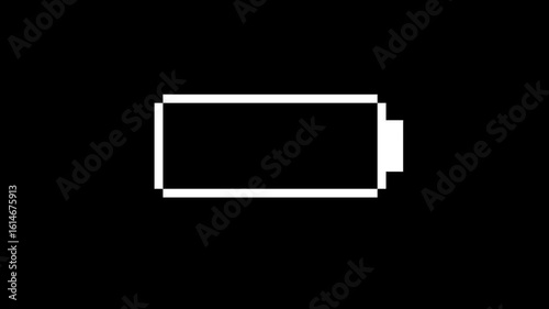 Wallpaper Mural ドット絵の充電アニメーション,透過背景,減る,白 Torontodigital.ca