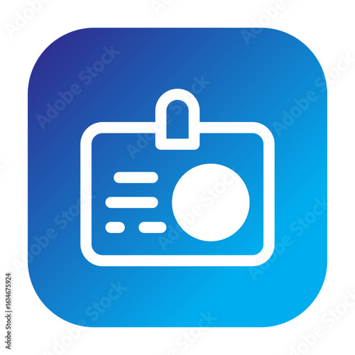 ID Card Gradient Icon