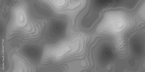 Abstract paper cut background with lines. Background of the topographic map. White wave paper curved reliefs abstract background. Realistic papercut decoration textured with wavy layers.