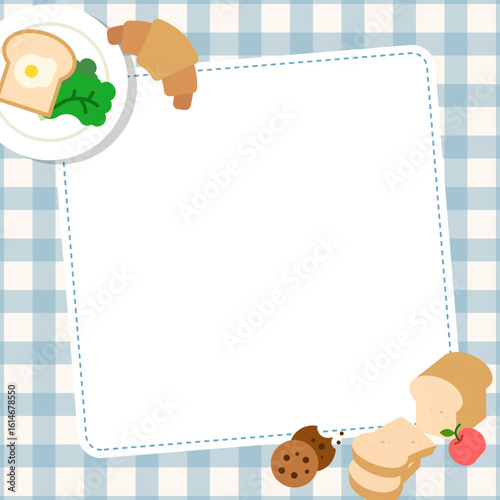 Brunch and bread frame vector