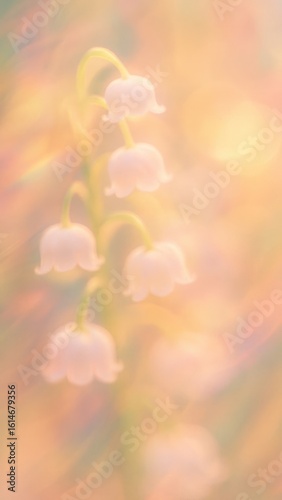 Delicate pastel lily blossoms