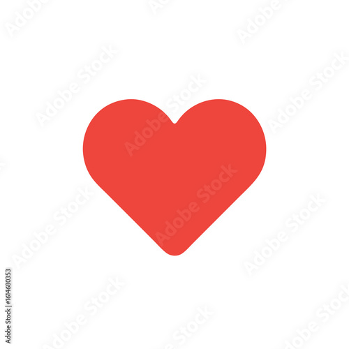 A bright red heart symbol on a plain white background representing love and affection in a simple graphic style Free Download A bright red heart symbol on a plain white background representing love and affection in a simple graphic style - GFXLoad
